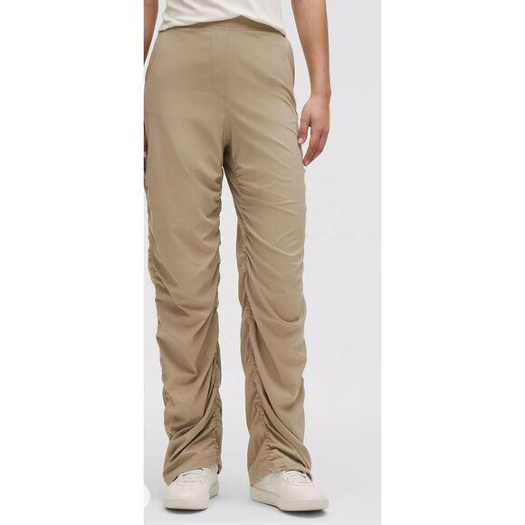 Lululemon Tan Dance Studio Slim Fit HR Flared Pants Size XS New - Picture 4 of 11